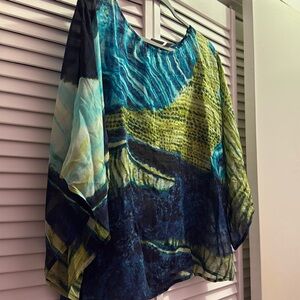 Chicos 💯 multi/color silk top